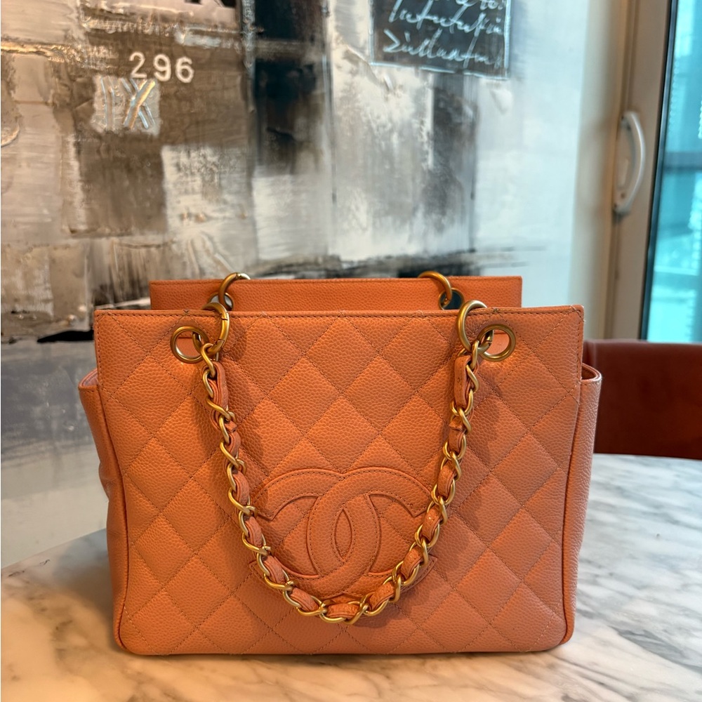 Chanel pink petite timeless tote
